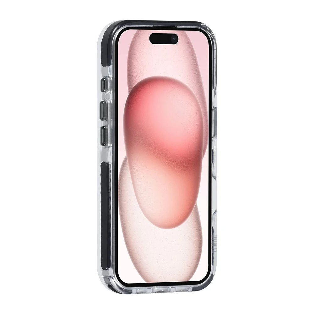 Tuniq iPhone 16 - MagSafe Σκληρή Θήκη με Πλαίσιο Σιλικόνης και Λουράκι - Διάφανη / Black