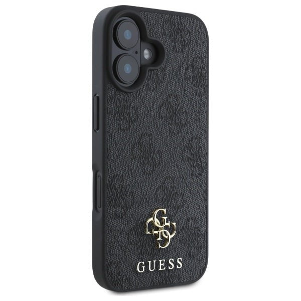 Guess iPhone 16 - 4G Small Classic - MagSafe Θήκη με Επένδυση Συνθετικού Δέρματος - Black - GUHMP16SP4SM4MK