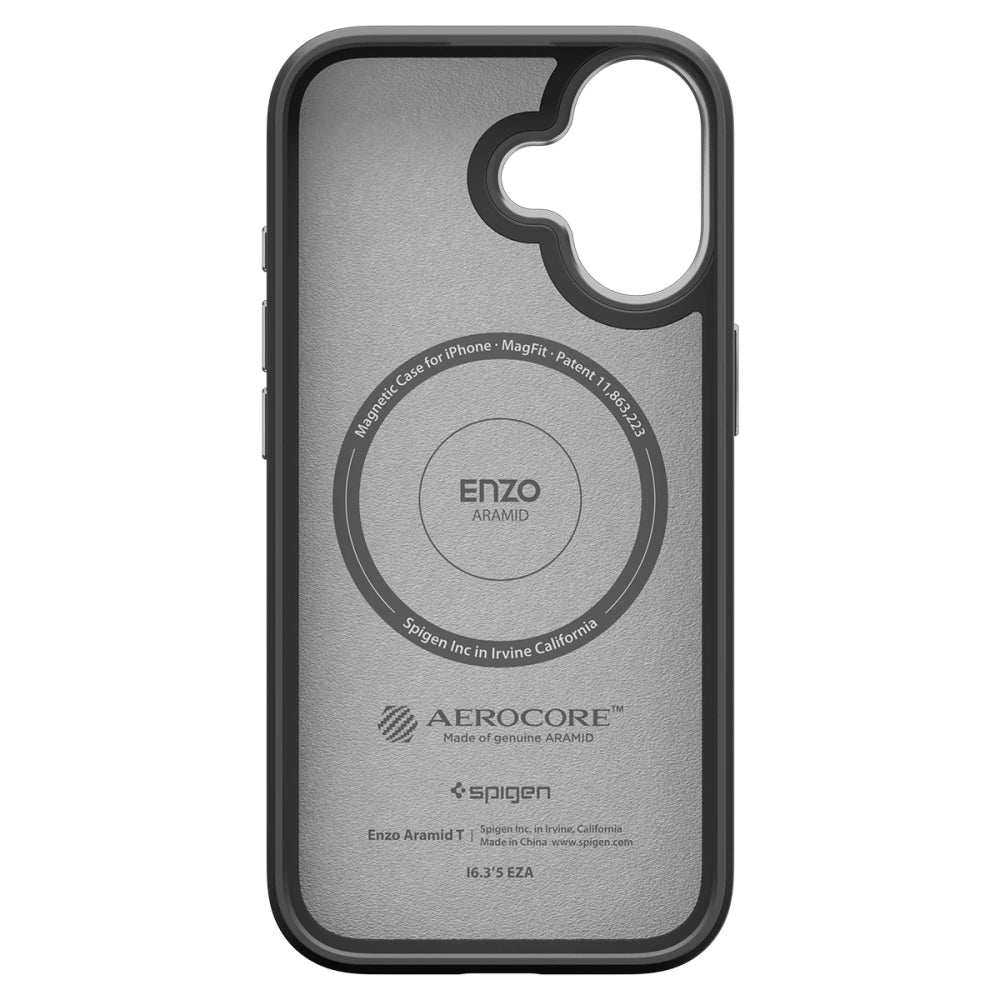 Spigen iPhone 17 - Enzo Aramid T Mag - Σκληρή Θήκη Aramid Fiber με MagSafe - Black / Silver