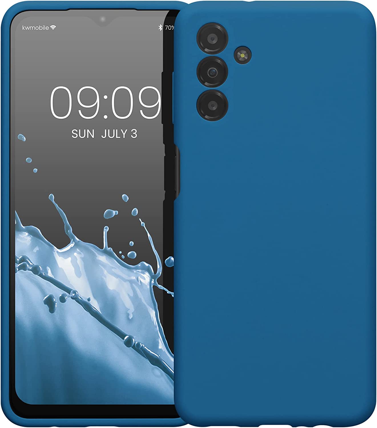 KW Samsung Galaxy A13 5G Θήκη Σιλικόνης Rubberized TPU - Blue Reef - 59453.228