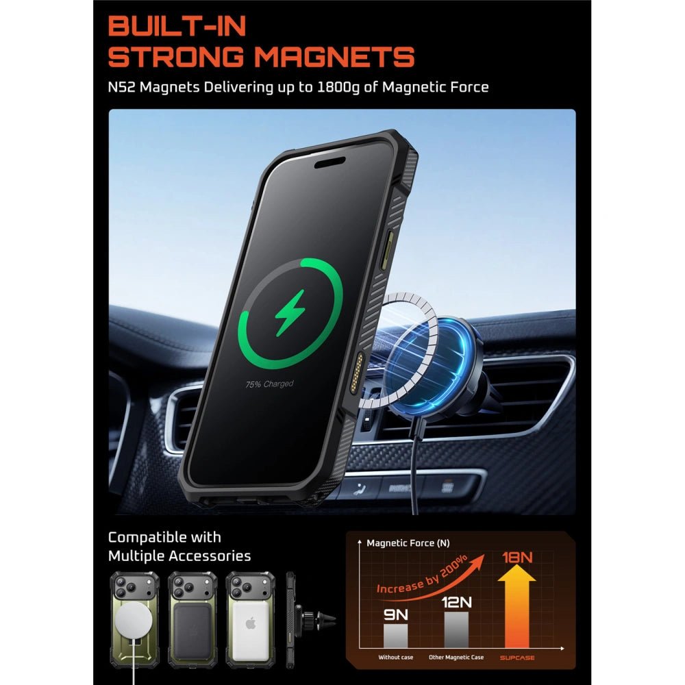 Supcase iPhone 17 Pro Max - UB Grip Mag - Σκληρή Θήκη με MagSafe και Stand - Green