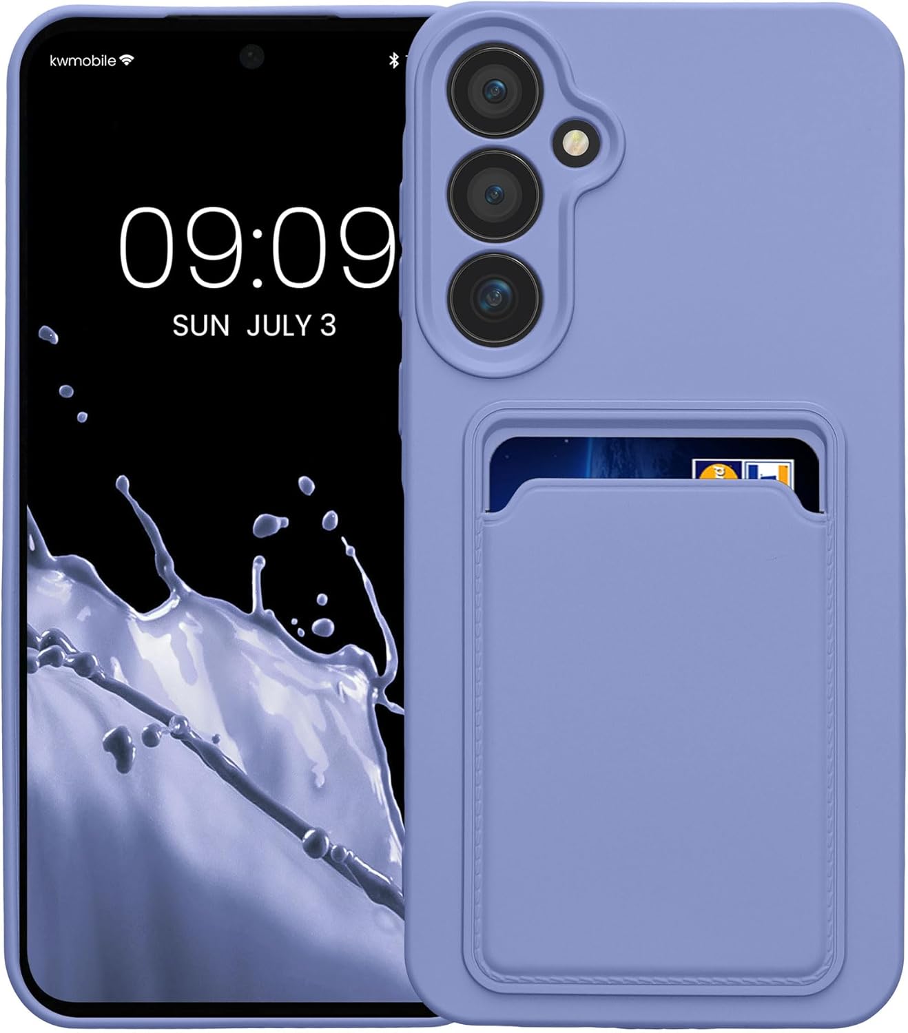 KW Samsung Galaxy A55 5G Θήκη Σιλικόνης TPU με Υποδοχή για Κάρτα - Lavender