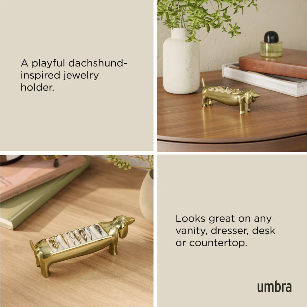 Umbra Dachsie Κοσμηματοθήκη Δαχτυλιδιών - Brass