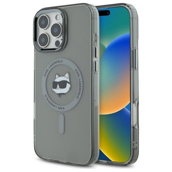 Karl Lagerfeld iPhone 16 Pro - IML Metal Choupette Head - Σκληρή Θήκη με Πλαίσιο Σιλικόνης και MagSafe - Black - KLHMP16LHLSCHK