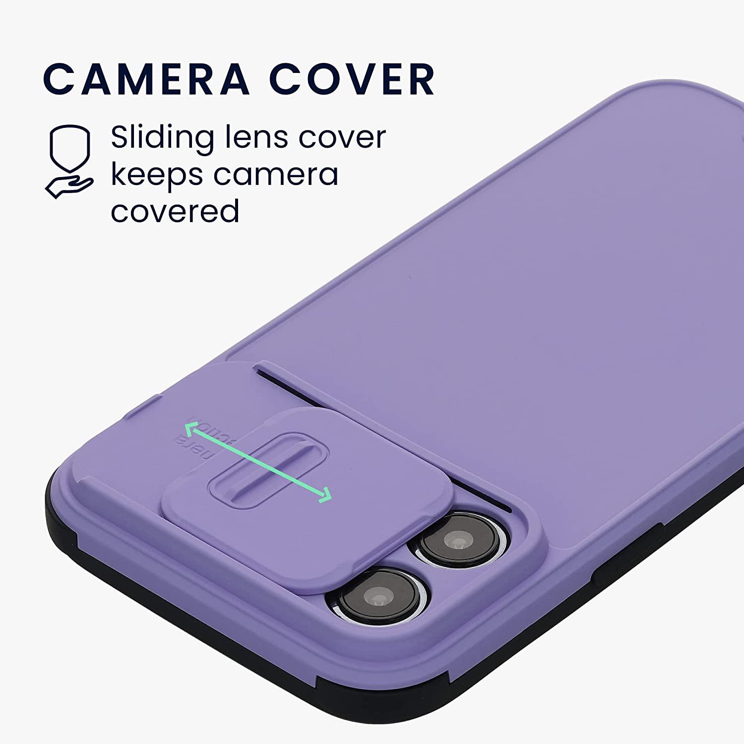 KW iPhone 14 Pro Max Hybrid Σκληρή Θήκη με Πλαίσιο Σιλικόνης TPU και Κάλυμμα για την Κάμερα - Purple - 60355.221