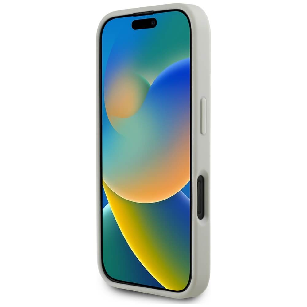 Karl Lagerfeld iPhone 16 - HC 3D Rubber Double Heads - Σκληρή Θήκη με Πλαίσιο Σιλικόνης - Beige - KLHCP16SRBCKCHLE