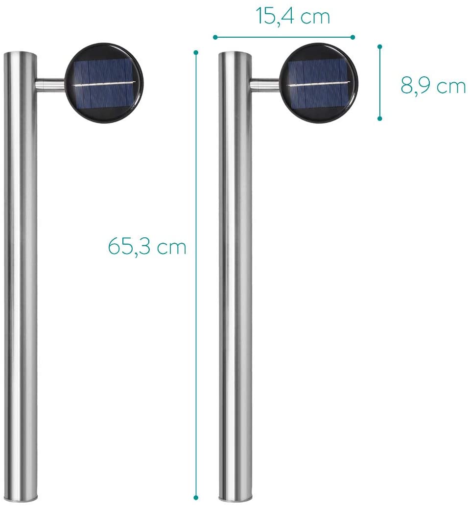 Navaris Solar Garden Lights Σετ με 2 Ηλιακά LED Φωτιστικά Εξωτερικού Χώρου - Ornamental Torches - 51103.01.02