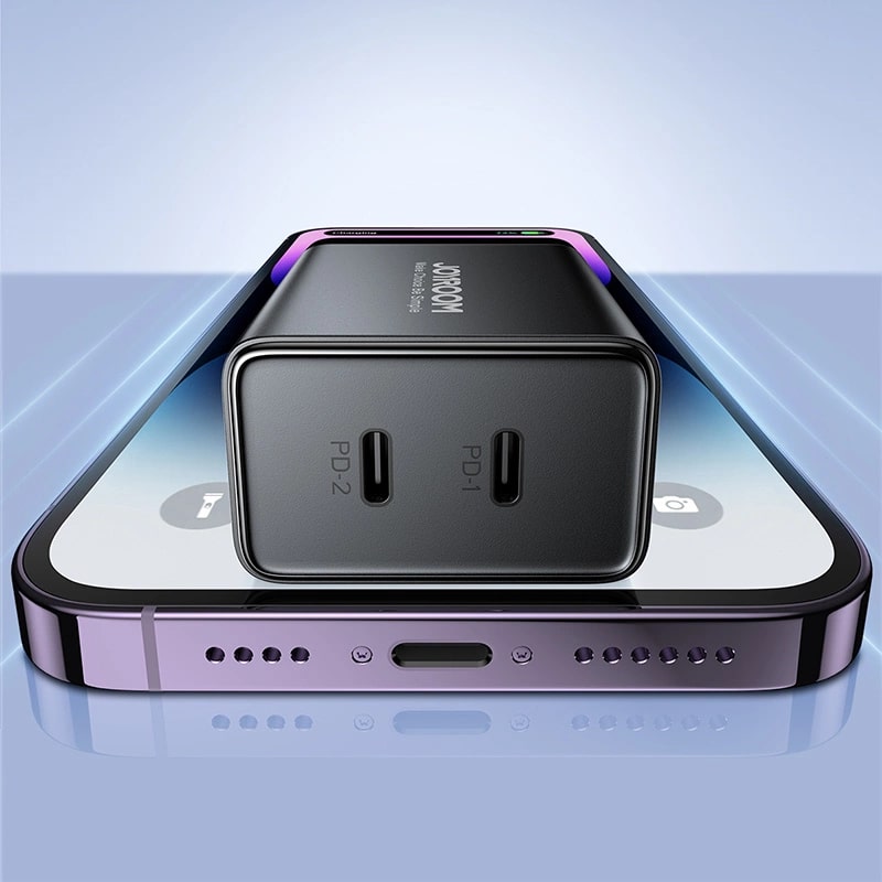 Joyroom Οικιακός Φορτιστής Γρήγορης Φόρτισης με 2 Θύρες Type-C PD 40W - Black - JR-TCF09