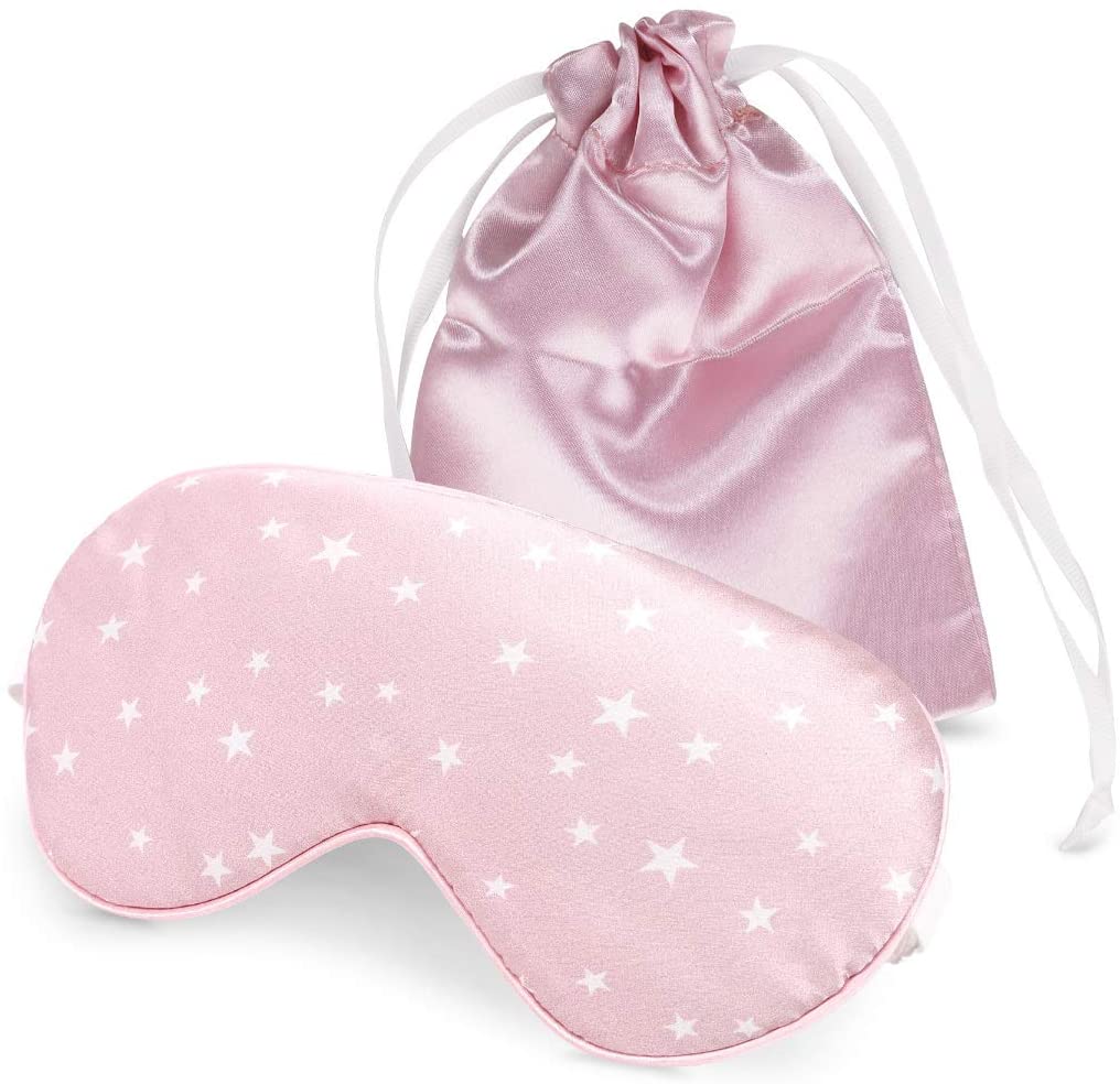 Navaris Silk Eye Mask Blindfold - Μάσκα Ύπνου / Ταξιδιού - Pink / White - 48509.04