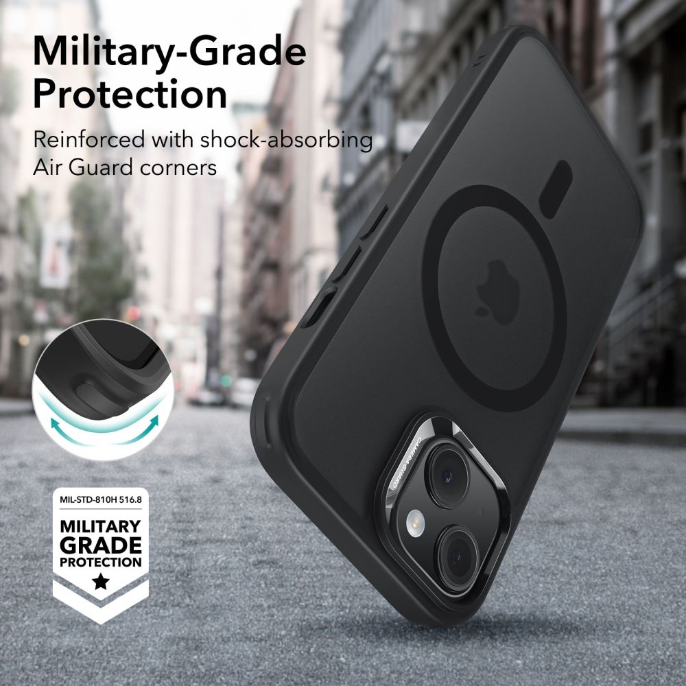 ESR iPhone 15 Plus Classic Hybrid Halolock Σκληρή Θήκη με Πλαίσιο Σιλικόνης και MagSafe - Frosted Black