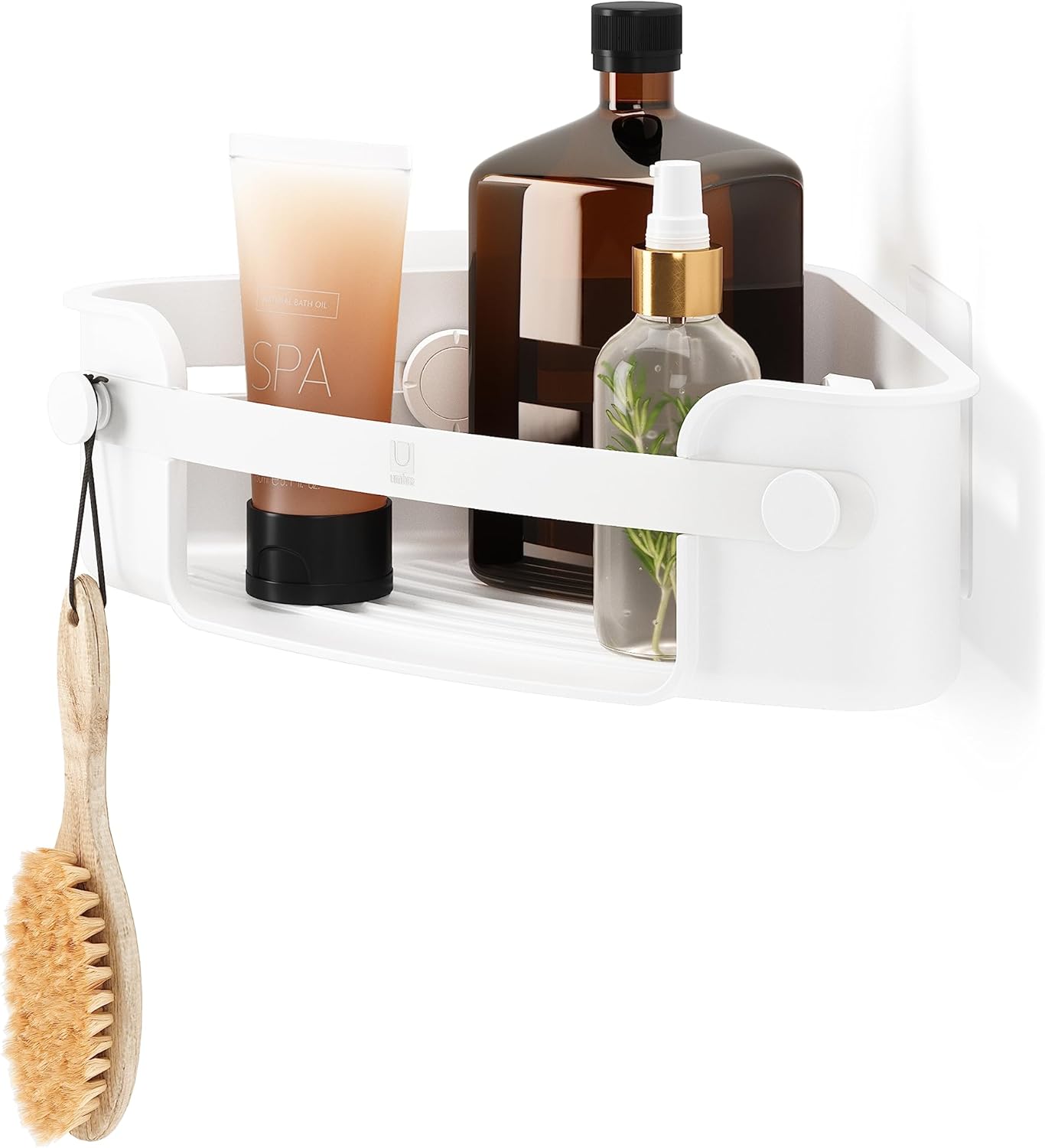 Umbra Flex Αυτοκόλλητο Επιτοίχιο Γωνιακό Ράφι Ντουζιέρας - White