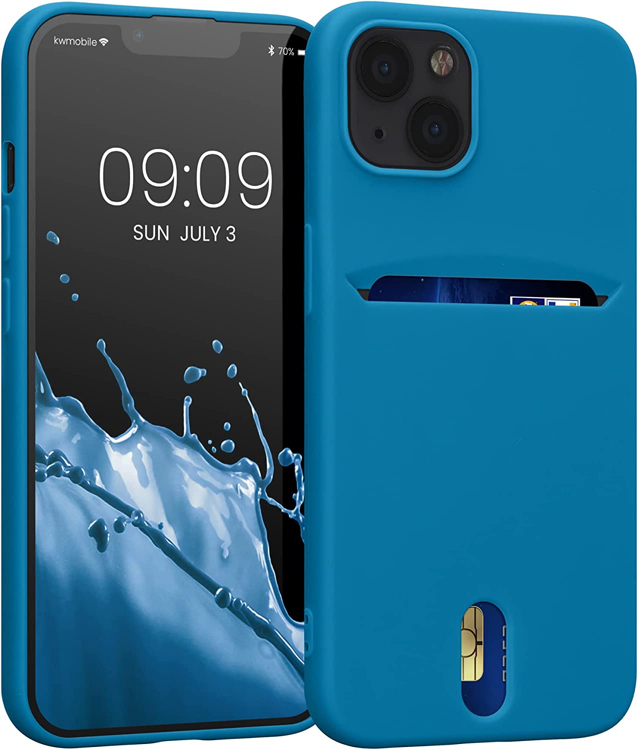 KW iPhone 13 Θήκη Σιλικόνης TPU - Caribbean Blue - 57748.224