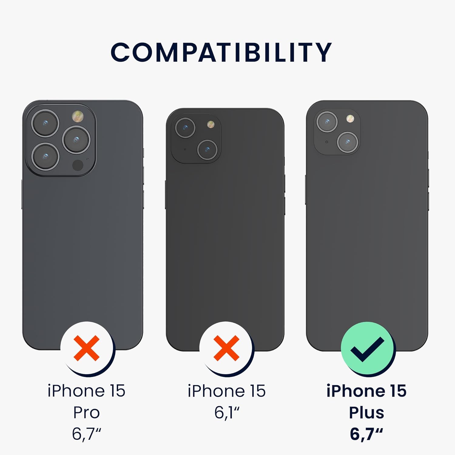 KW iPhone 15 Plus Θήκη Σιλικόνης Rubberized TPU - Baltic Blue