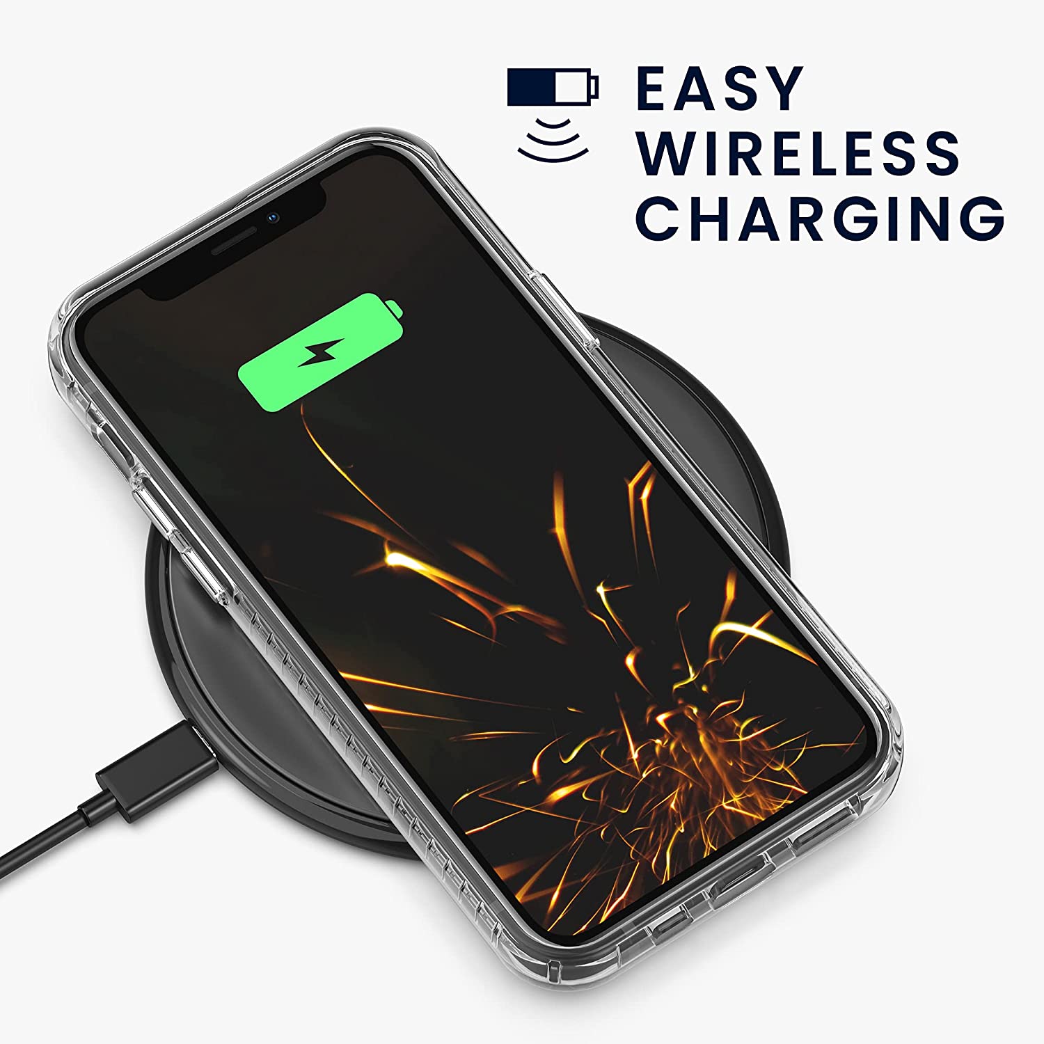 KW iPhone 12 / iPhone 12 Pro Θήκη Σιλικόνης TPU Design Honeycomb - Διάφανη - 55461.03