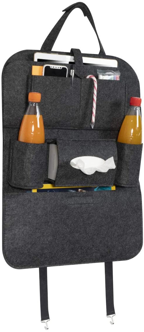 Navaris Τσάντα Οργάνωσης και Αποθήκευσης για το Πίσω Κάθισμα του Αυτοκινήτου - Dark Grey - 46983.01
