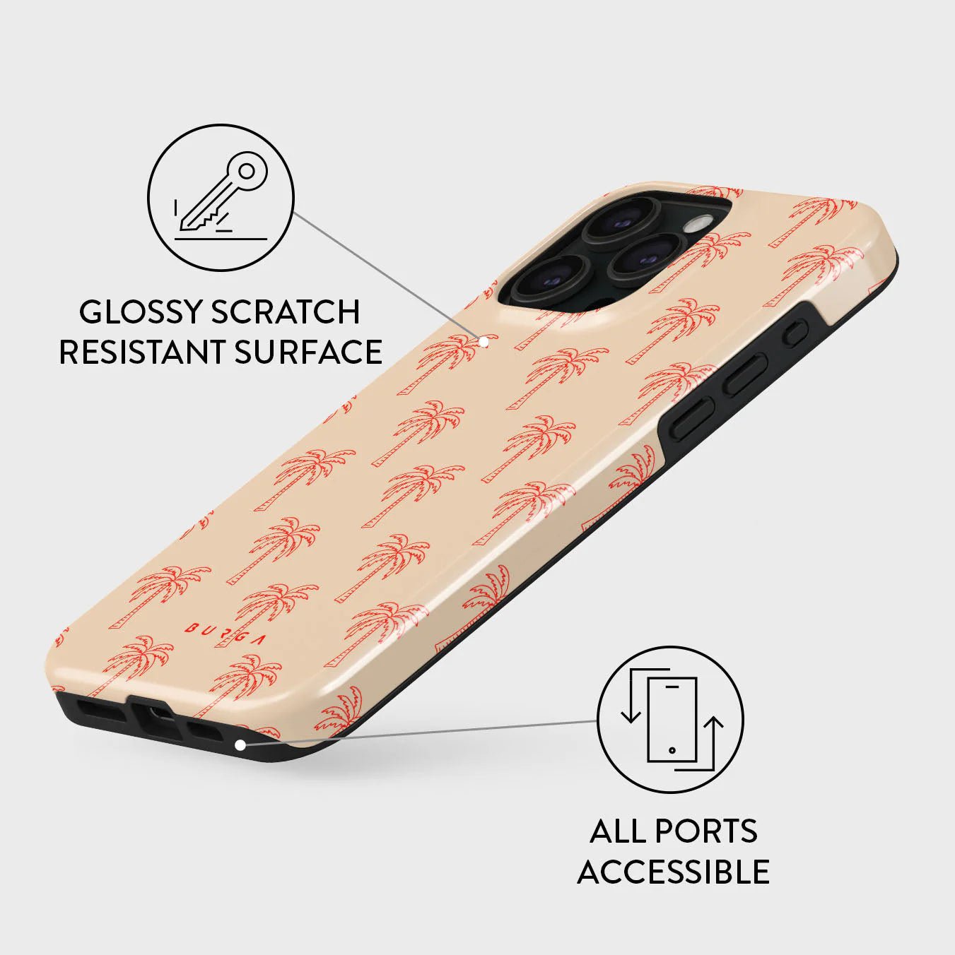 Burga iPhone 15 Pro Max Fashion Tough MagSafe Σκληρή Θήκη με MagSafe - Happy Hour