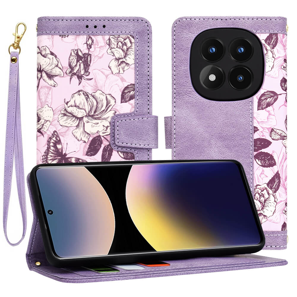 Techsuit Xiaomi Redmi Note 14 Pro+ 5G - FlipCraft - Θήκη Πορτοφόλι από Δερματίνη - Mysterious Purple