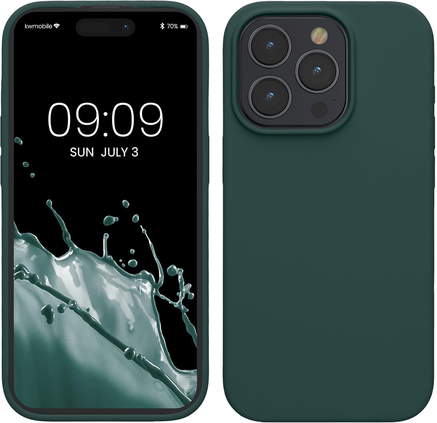 KW iPhone 15 Pro Θήκη Σιλικόνης Rubberized TPU - Teal
