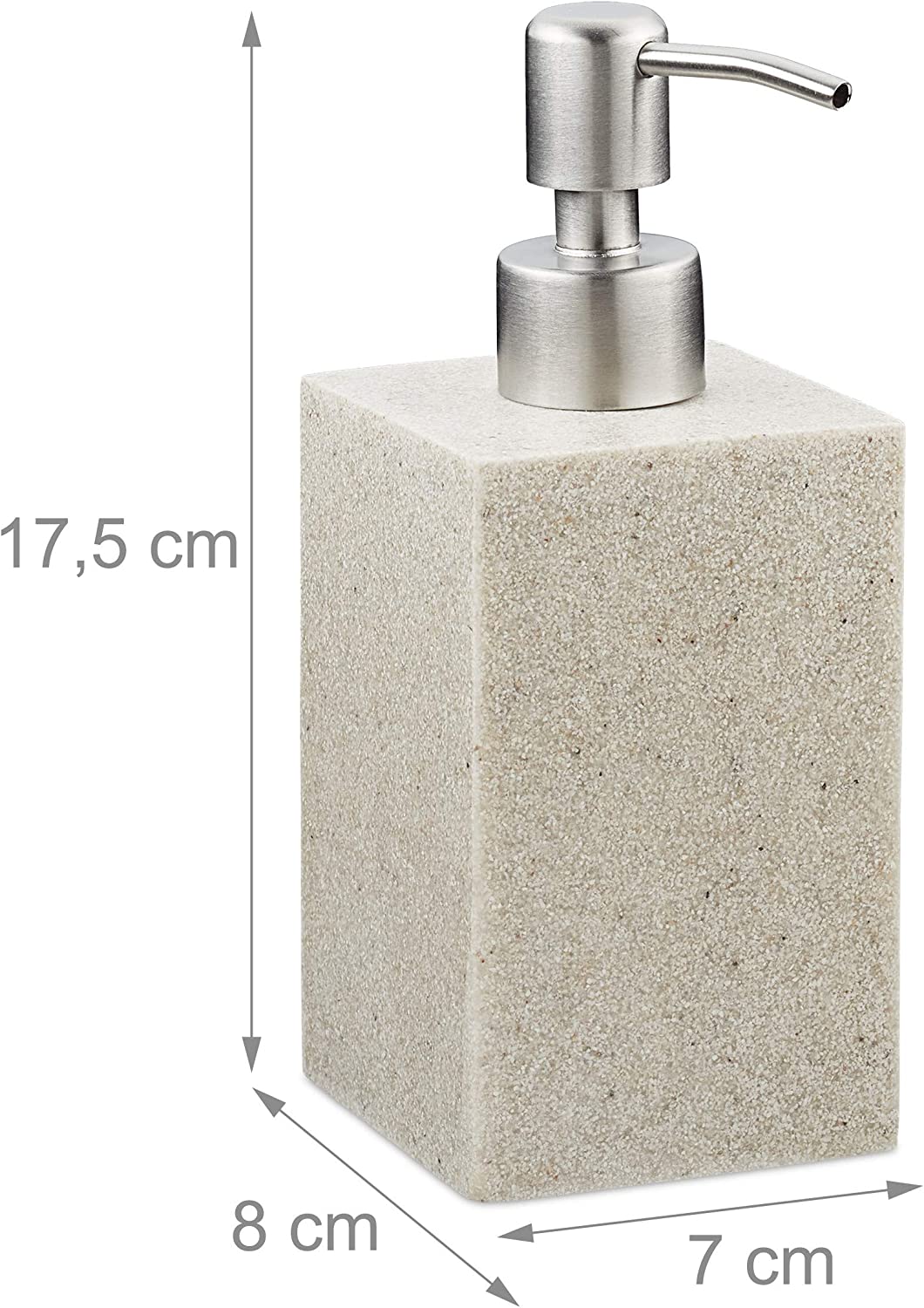 Relaxdays Σαπουνοθήκη Dispenser από Πολυρητίνη - Sand - 4052025908607