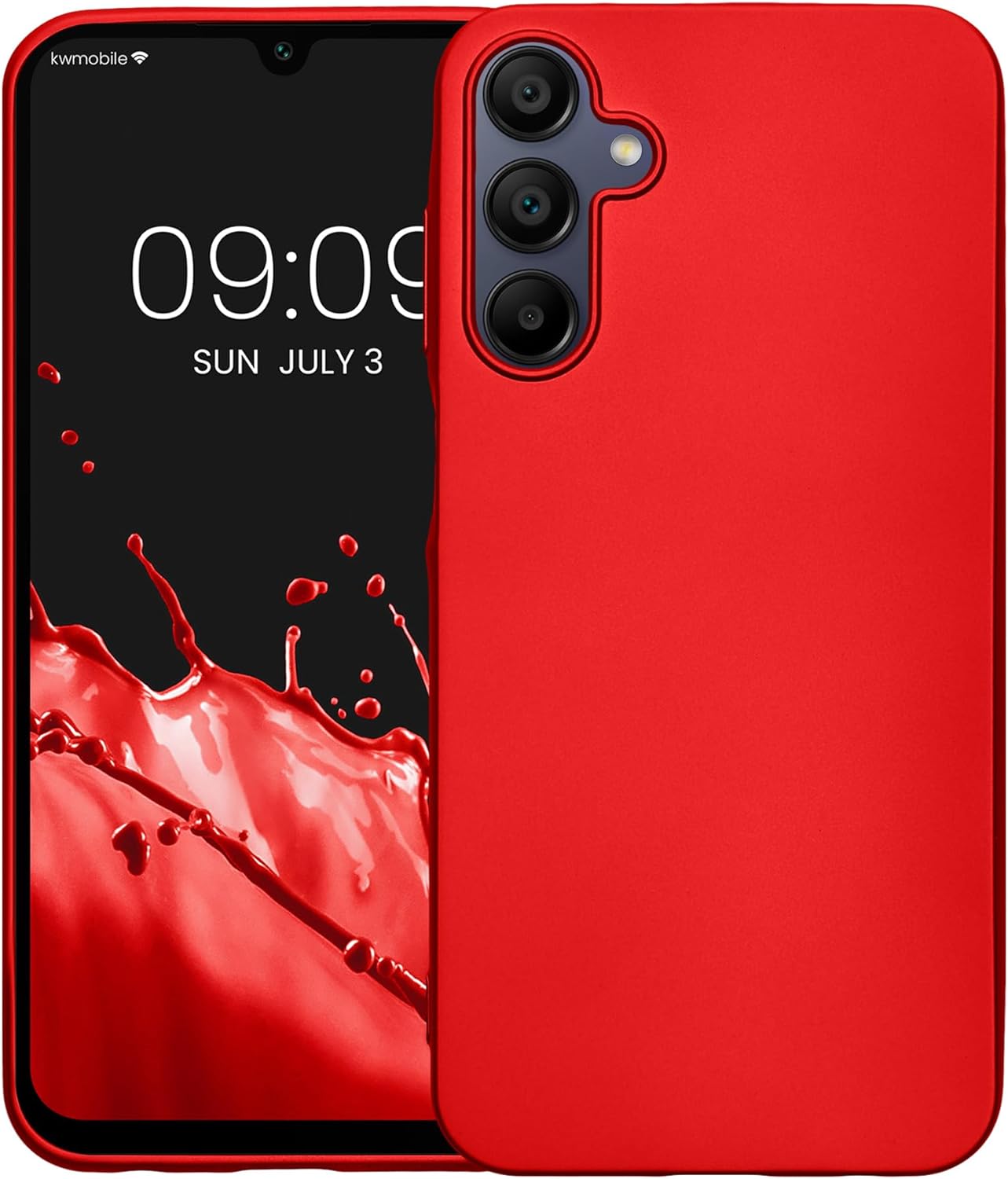 KW Samsung Galaxy A15 4G / A15 5G Θήκη Σιλικόνης TPU - Metallic Dark Red - KWM000021MJ003C