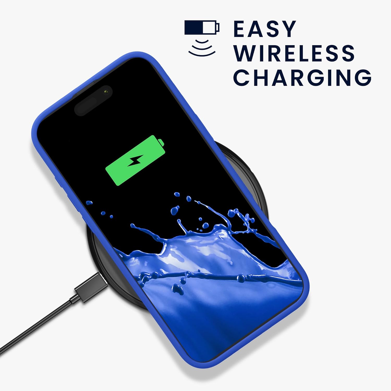 KW iPhone 16 Pro Max Θήκη Σιλικόνης Rubberized TPU - Baltic Blue