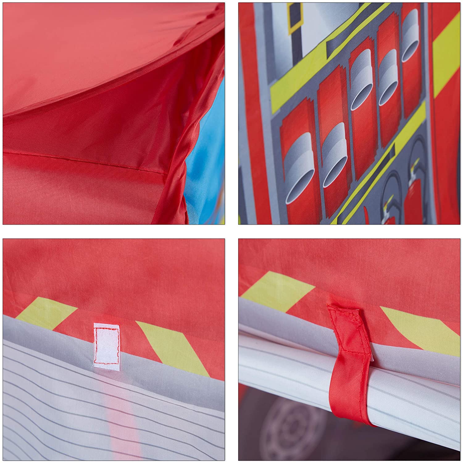 Relaxdays Παιδική Σκηνή - Πυροσβεστικό Όχημα - Red - 4052025224592