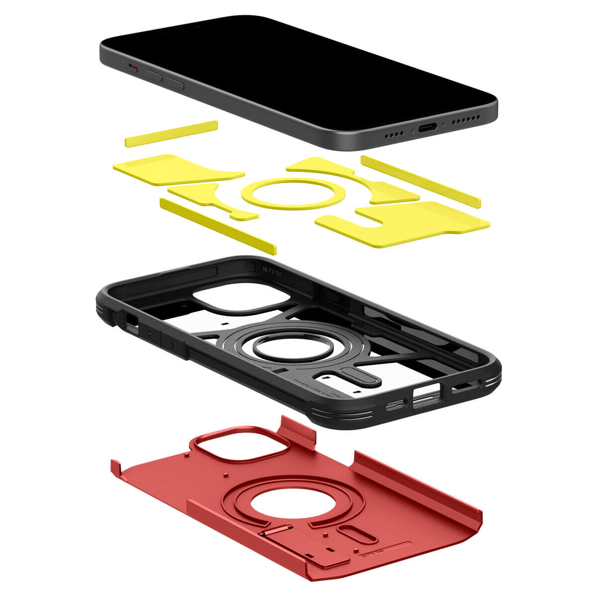 Spigen iPhone 15 Tough Armor Mag Σκληρή Θήκη με MagSafe - Red