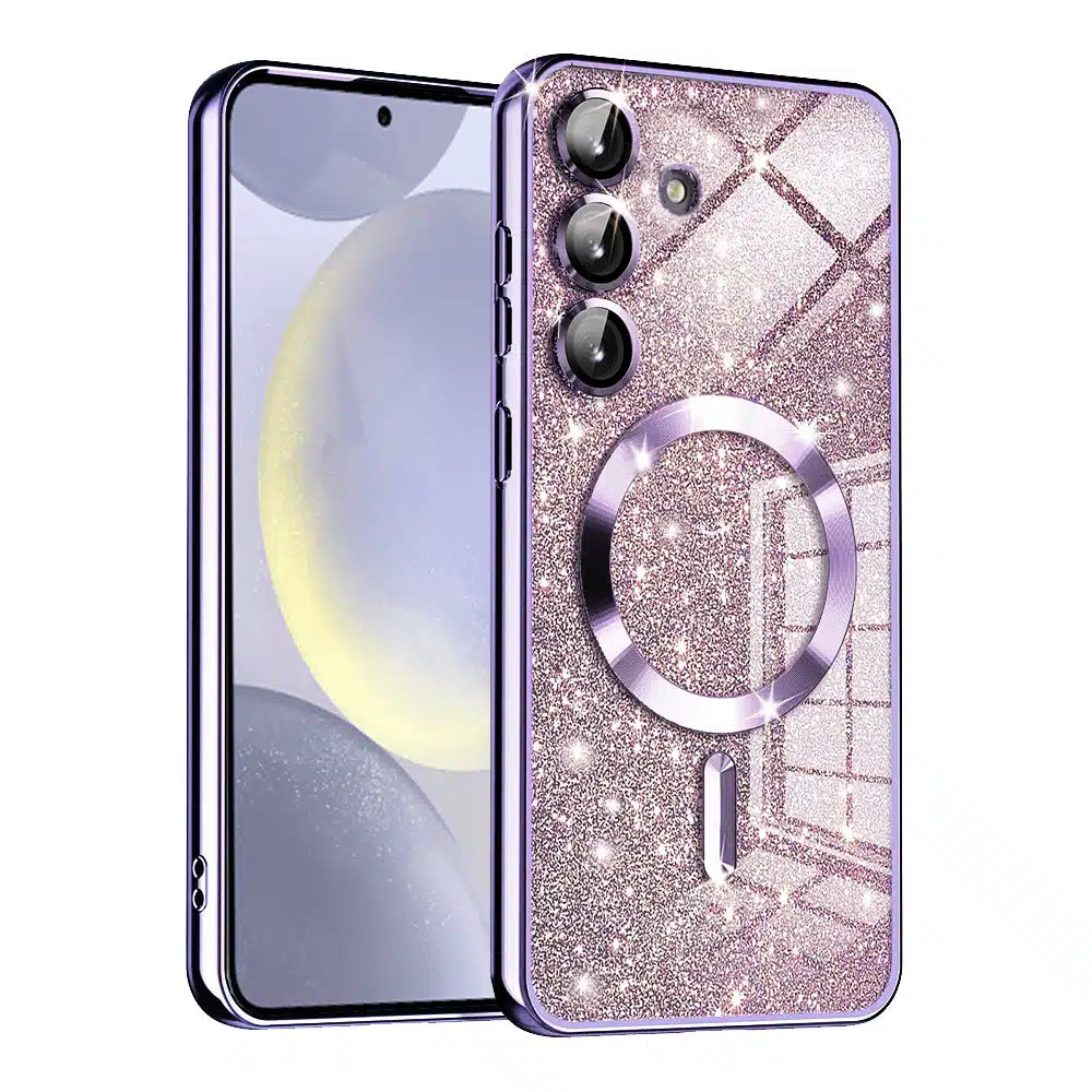 Techsuit Samsung Galaxy S24 Plus - MagSafe - Luxury Glitter - Θήκη Σιλικόνης - Light Purple