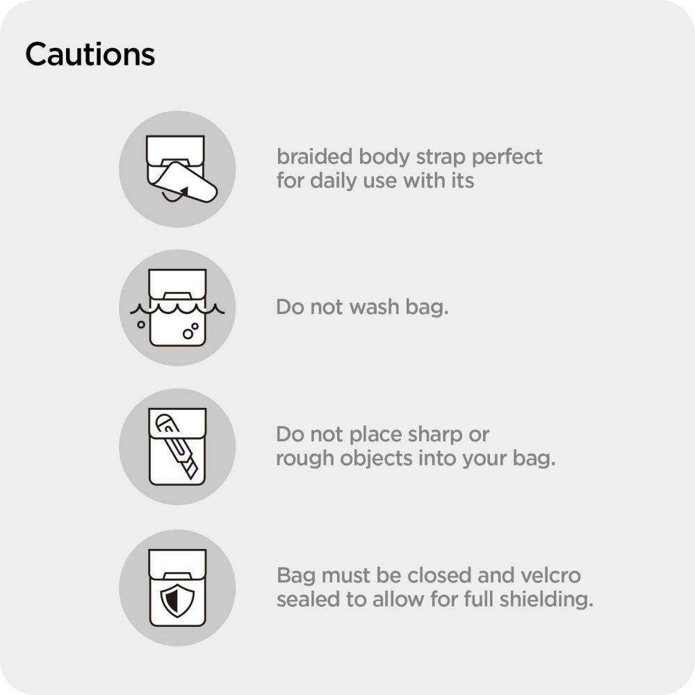 Spigen Faradaya Pouch RFID Signal Blocker Θήκη για Κλειδί Αυτοκινήτου Keyless Go - Black