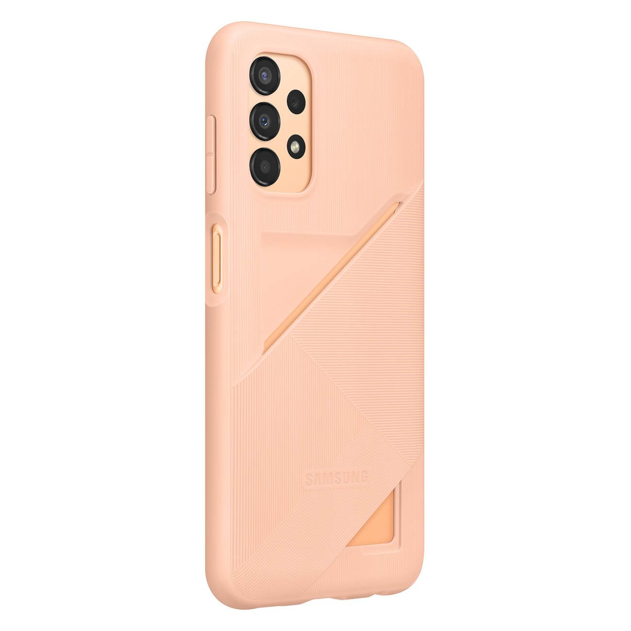 Samsung Card Slot Cover Samsung Galaxy A13 4G Θήκη Σιλικόνης με Υποδοχή για Κάρτα - Peach - EF-OA135TPEGWW