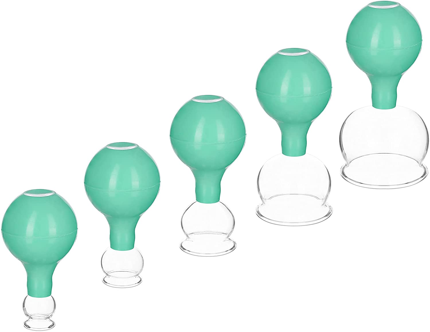 Navaris Σετ με 5 Βεντούζες με Φούσκα - Turquoise - 54790.37