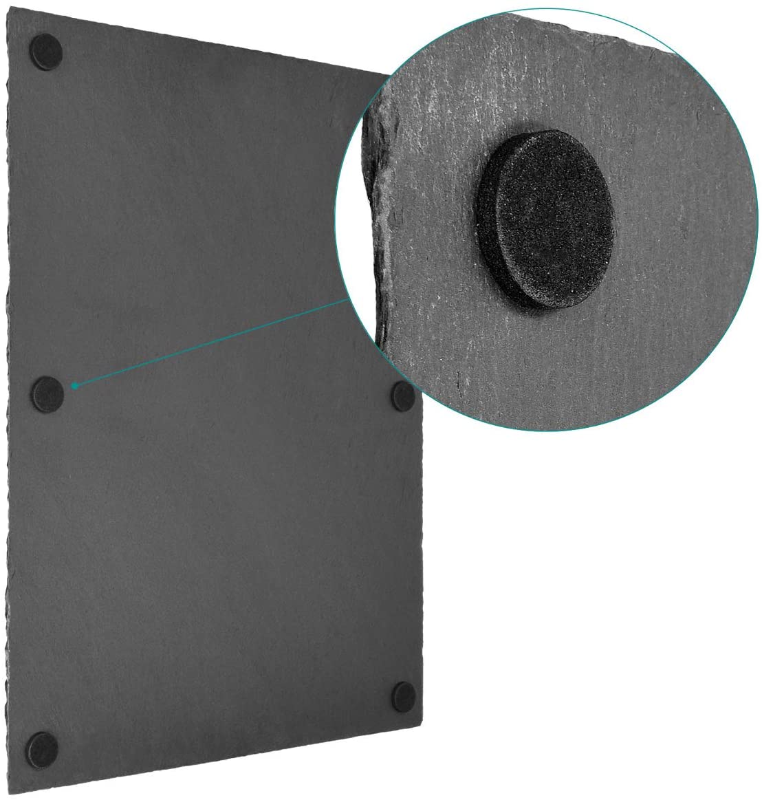 Navaris Σετ με 6 Ορθογώνιους Δίσκους Σερβιρίσματος από Σχιστόλιθο - Large - Anthracite - 47683.06.01