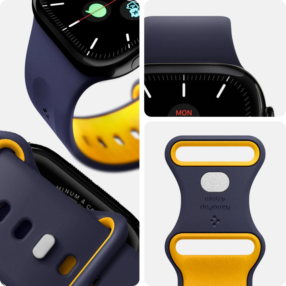 Spigen Λουράκι Apple Watch 8/9/10/11 - SE (1/2/3) - 40/41/42mm Nano Pop Σιλικόνης - Blueberry Navy