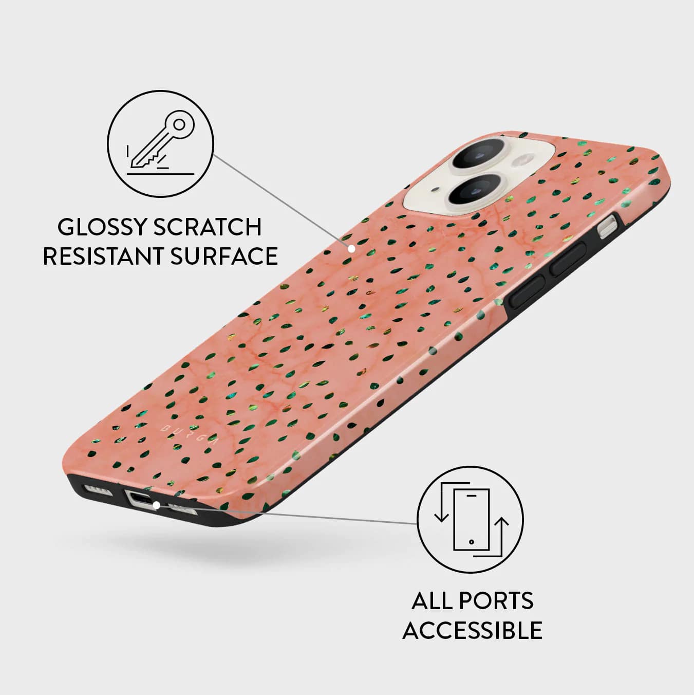 Burga iPhone 14 Fashion Tough Σκληρή Θήκη - Watermelon Shake