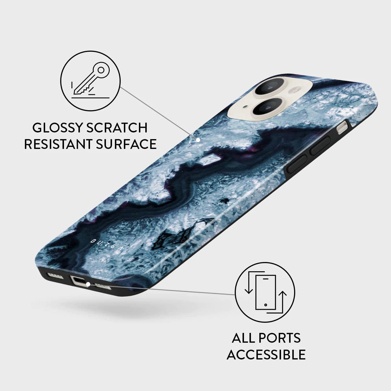 Burga iPhone 13 Fashion Tough Σκληρή Θήκη - Frozen Lake