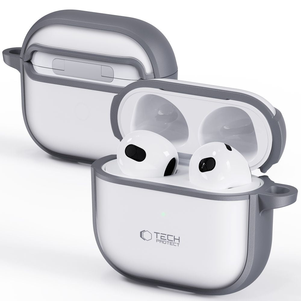 Tech-Protect AirPods 4 - Θήκη από Σκληρό Πλαστικό και Σιλικόνη - MagMat - Matte Grey