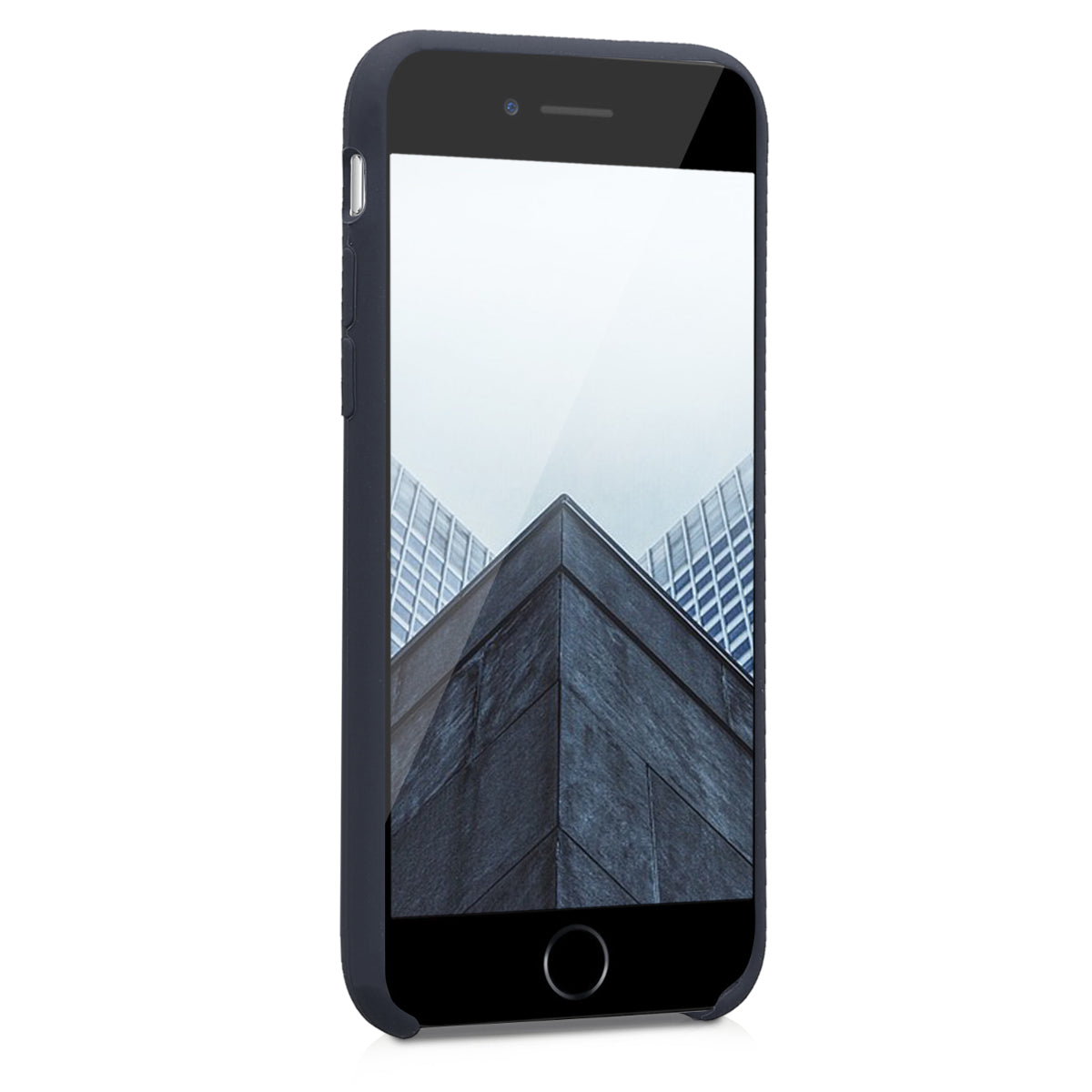 KW iPhone SE 2022 / SE 2020 / 7 / 8 Θήκη Σιλικόνης Rubber TPU - Dark Blue Matte - 40225.53