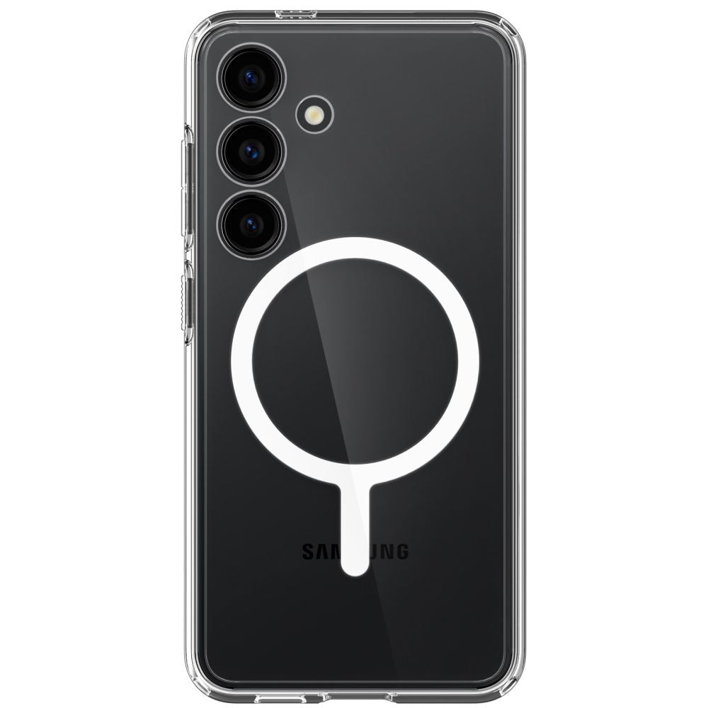 Spigen Samsung Galaxy S24 Crystal Hybrid Mag Σκληρή Θήκη με Πλαίσιο Σιλικόνης Και MagSafe - White