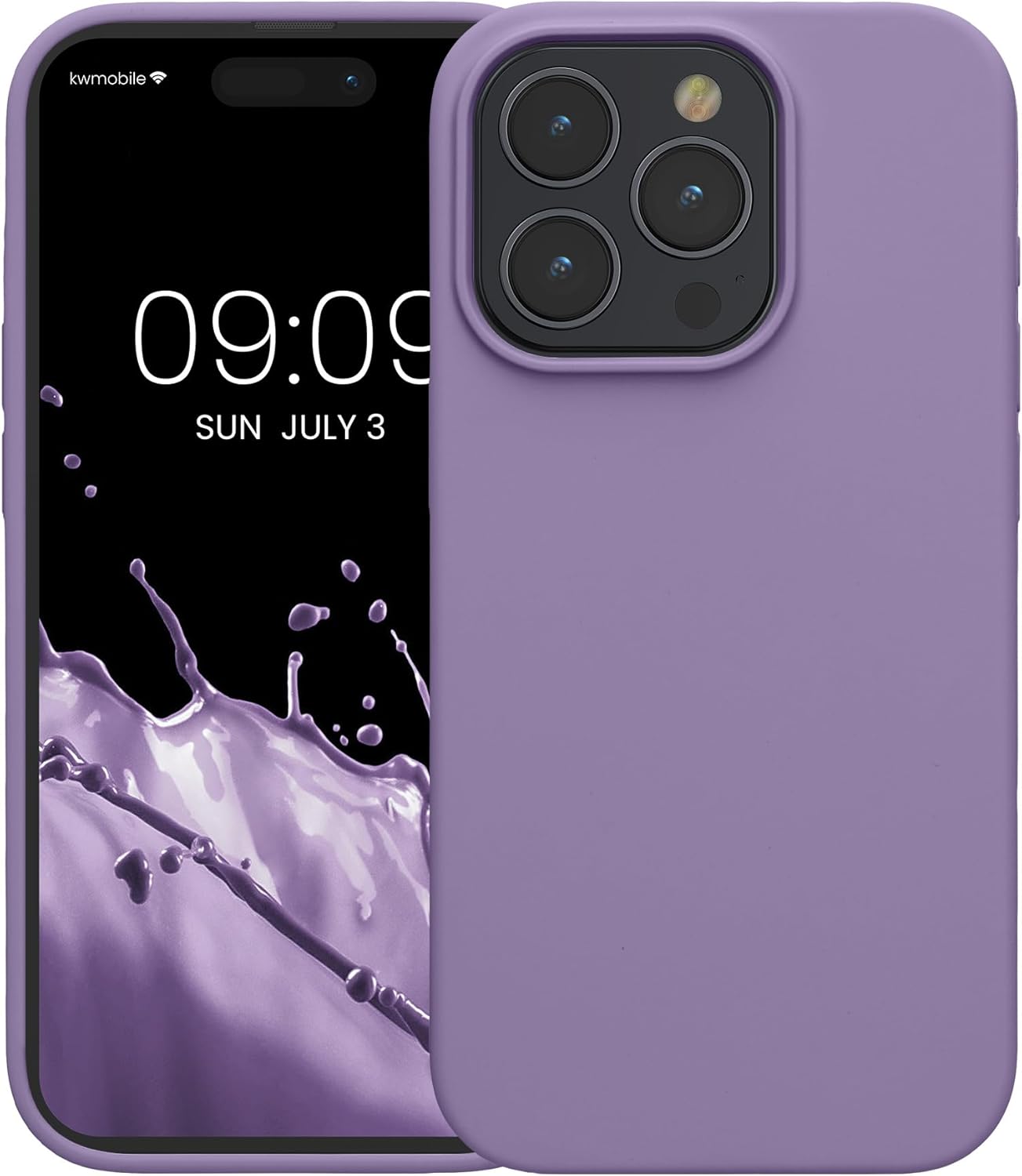 KW iPhone 15 Pro Θήκη Σιλικόνης Rubberized TPU - Violet Purple
