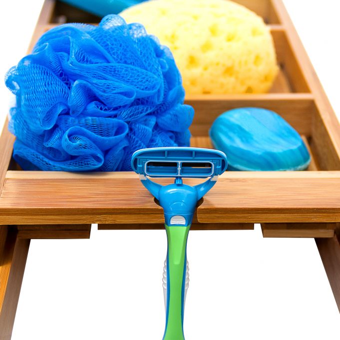 Relaxdays Επεκτεινόμενη Βάση από Μπαμπού για τη Μπανιέρα - Natural - 4052025191962