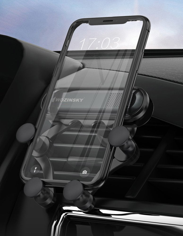 Wozinsky WCH-01 Gravity Air Vent Mobile Holder - Universal Βάση Αυτοκινήτου Αεραγωγού - Black