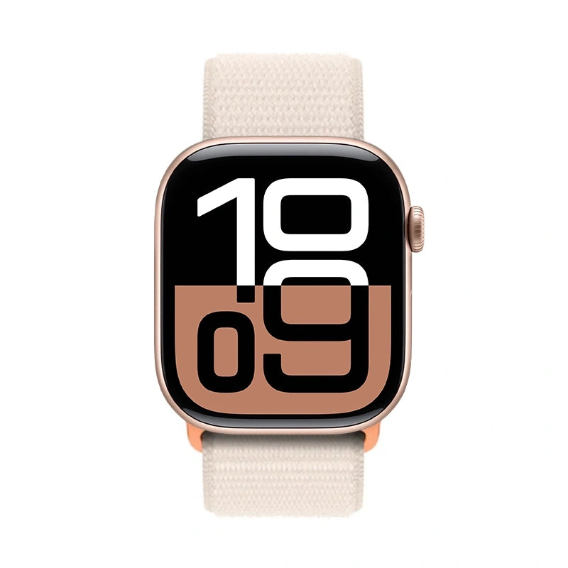 Crong Λουράκι Apple Watch 2/3/4/5/6/7/8/9/10/11 - SE (1/2/3) - 38/40/41/42mm από Νάιλον - Nylon - Starlight