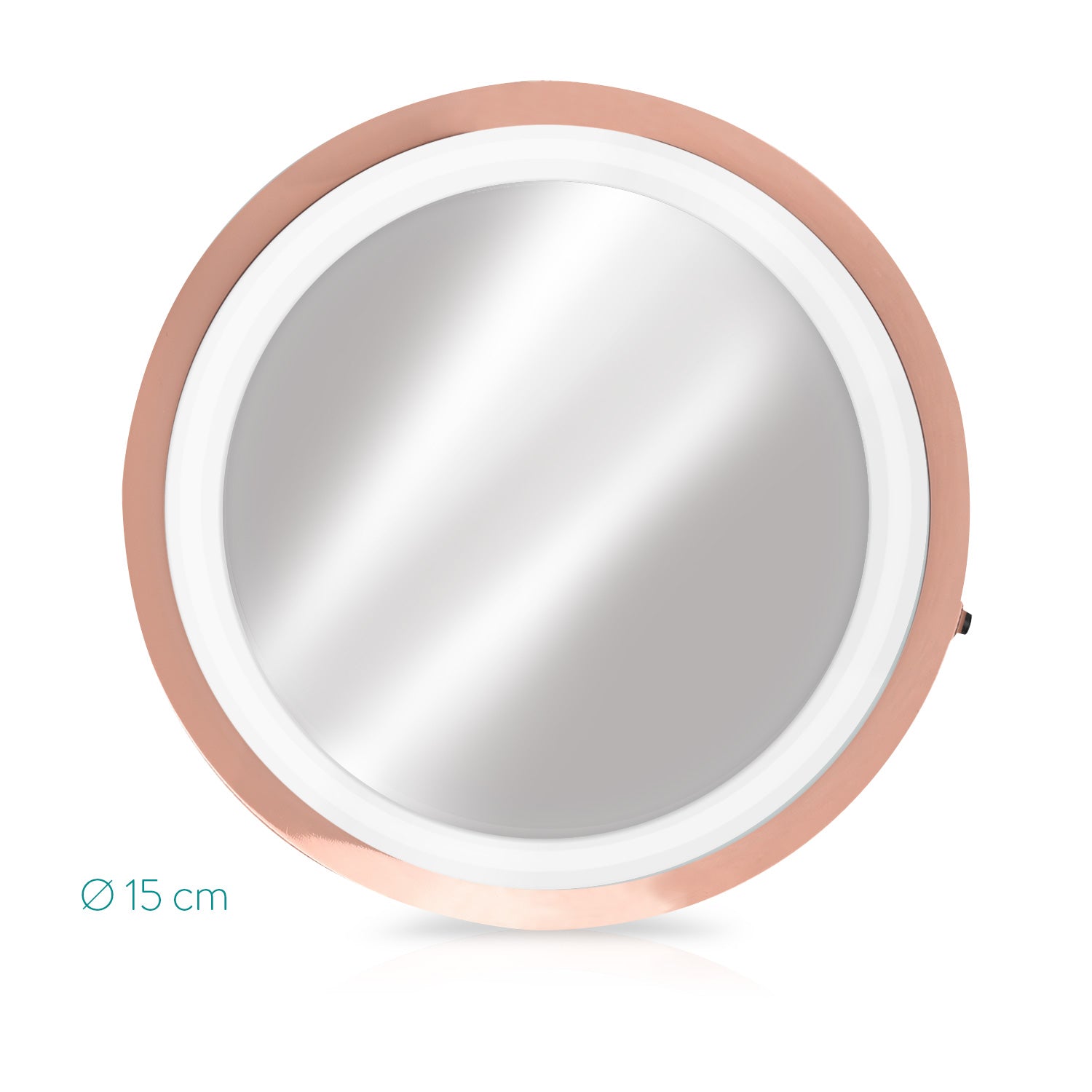 Navaris Μεγεθυντικός Καθρέφτης LED για Μακιγιάζ - 5x Μεγέθυνση - Copper - 44599.54