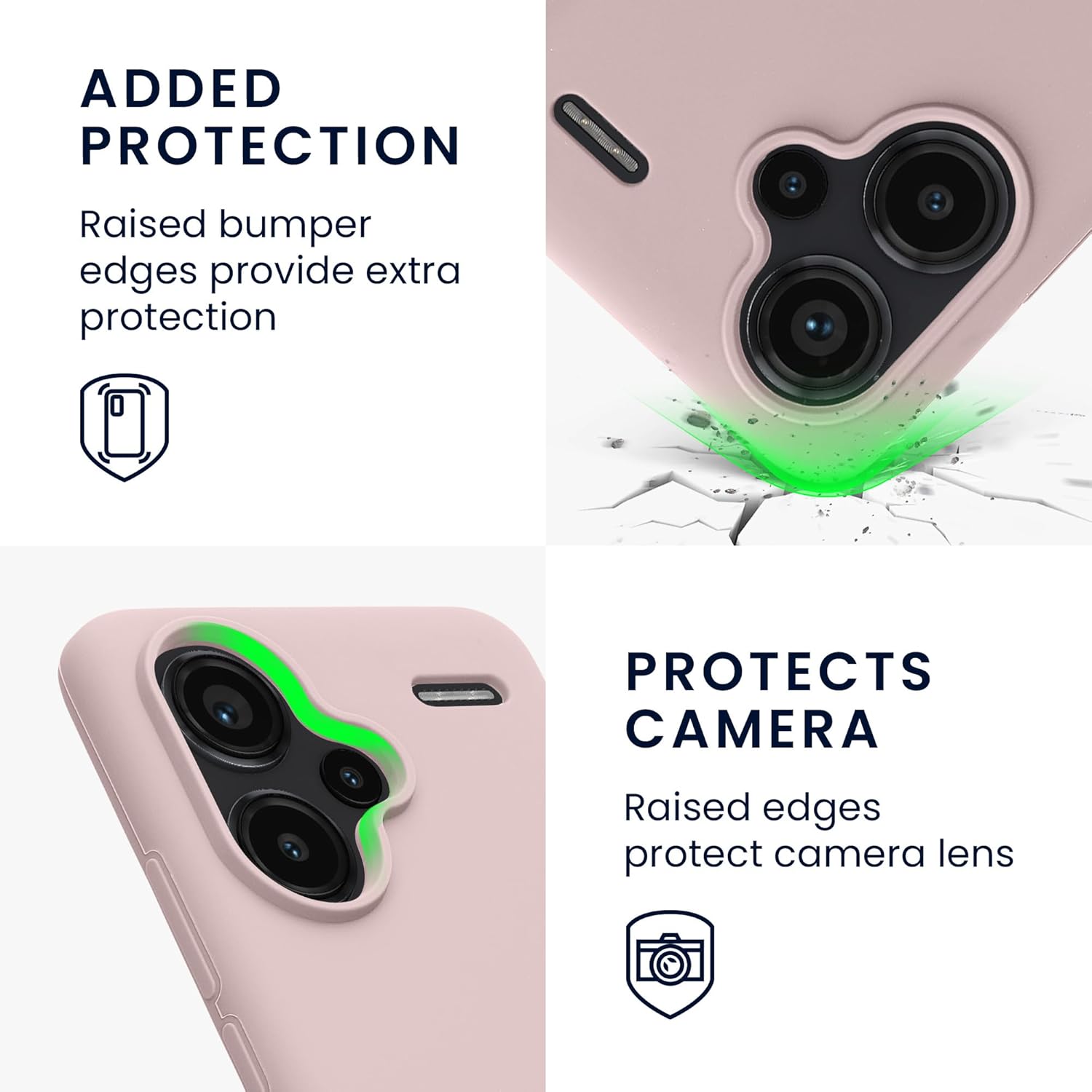 KW Xiaomi Redmi Note 13 Pro+ 5G Θήκη Σιλικόνης Rubberized TPU - Nude Lilac