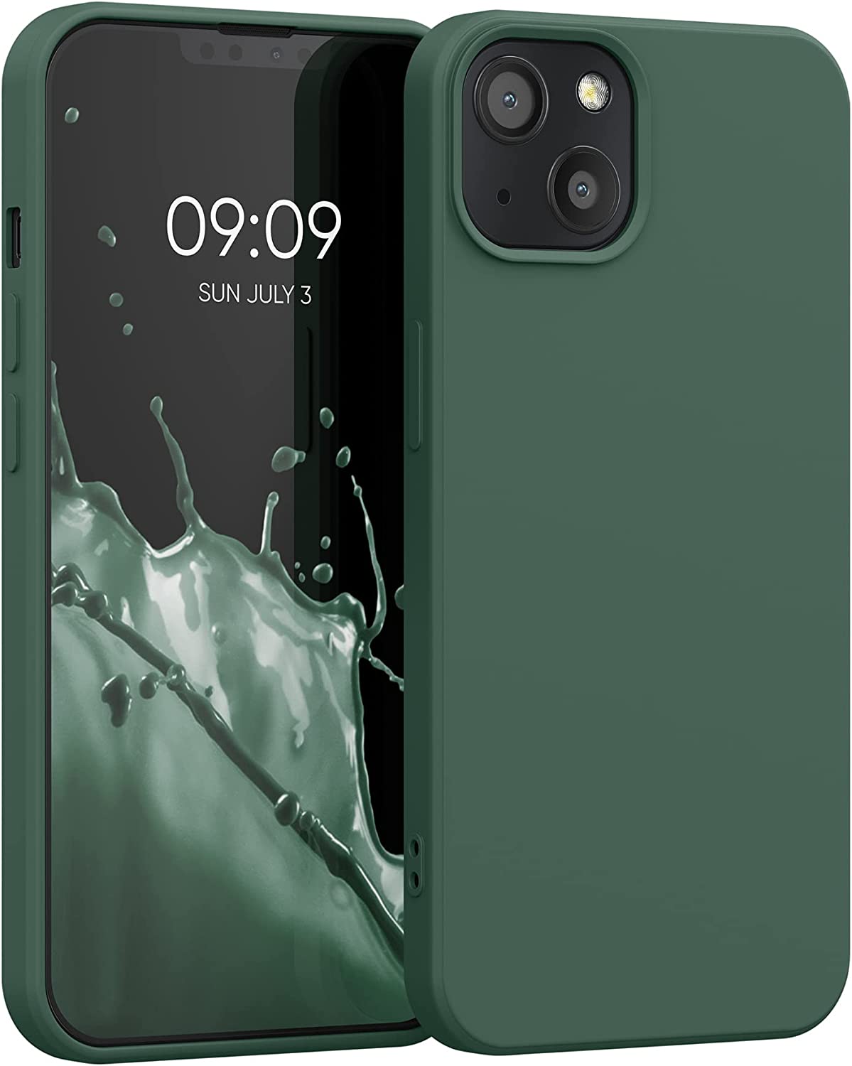 KW iPhone 13 Θήκη Σιλικόνης Rubberized TPU - Moss Green - 55948.169