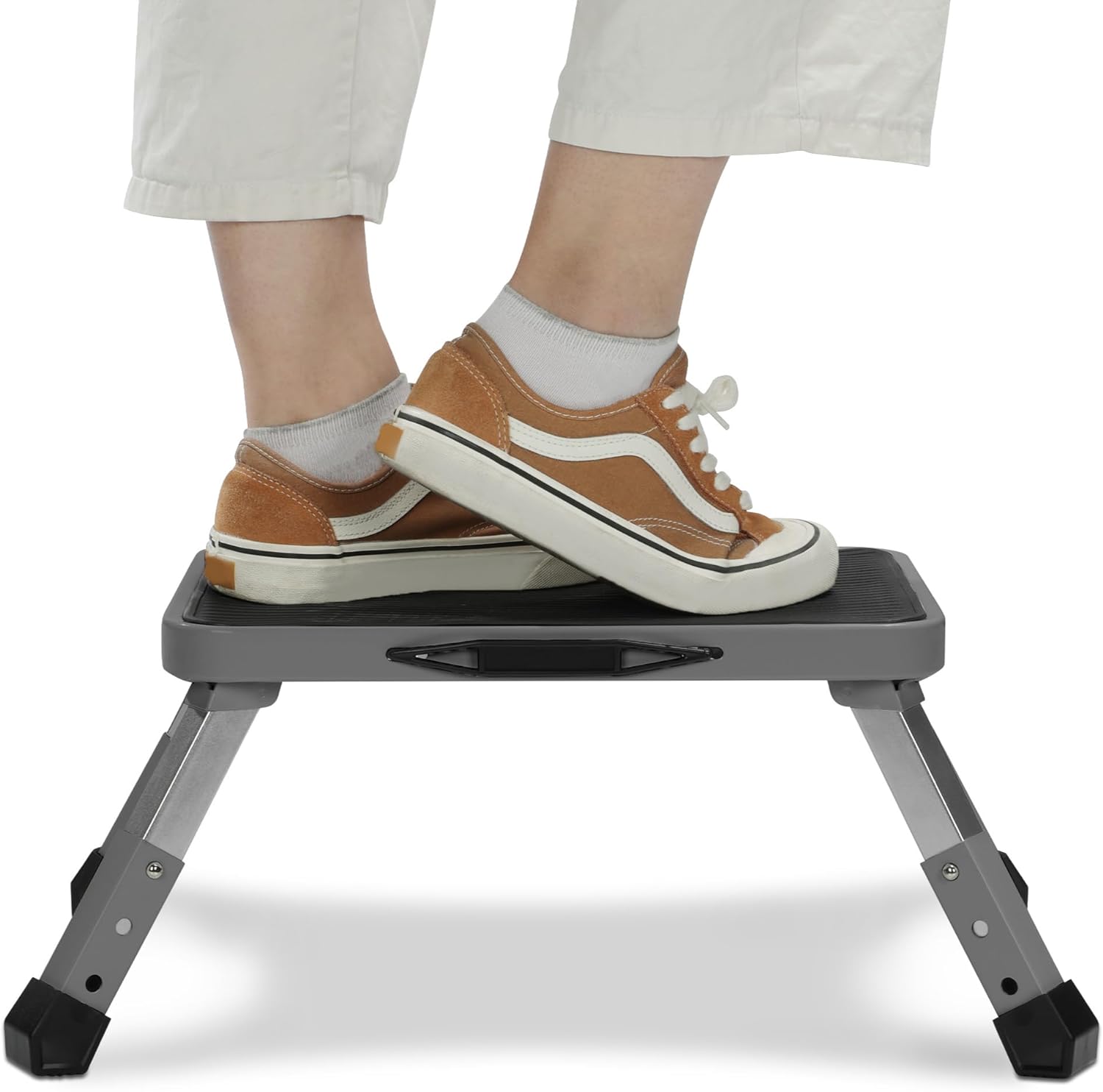 Navaris Αναδιπλούμενο Σκαλοπάτι / Σκαμπό με Pυθμιζόμενο Ύψος - Grey - 61657.01