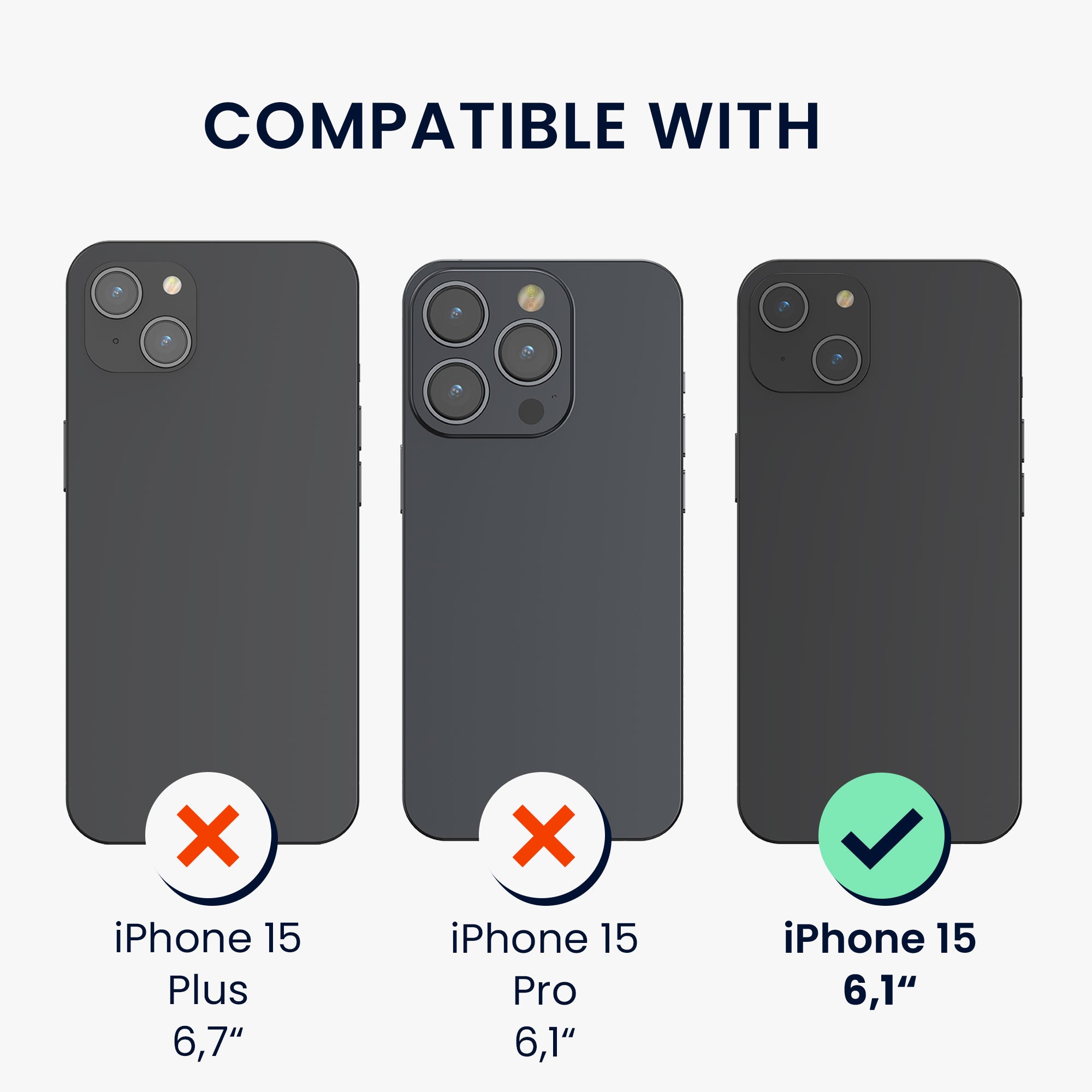 KW iPhone 15 Θήκη Σιλικόνης TPU με Λουράκι - Διάφανη / Black