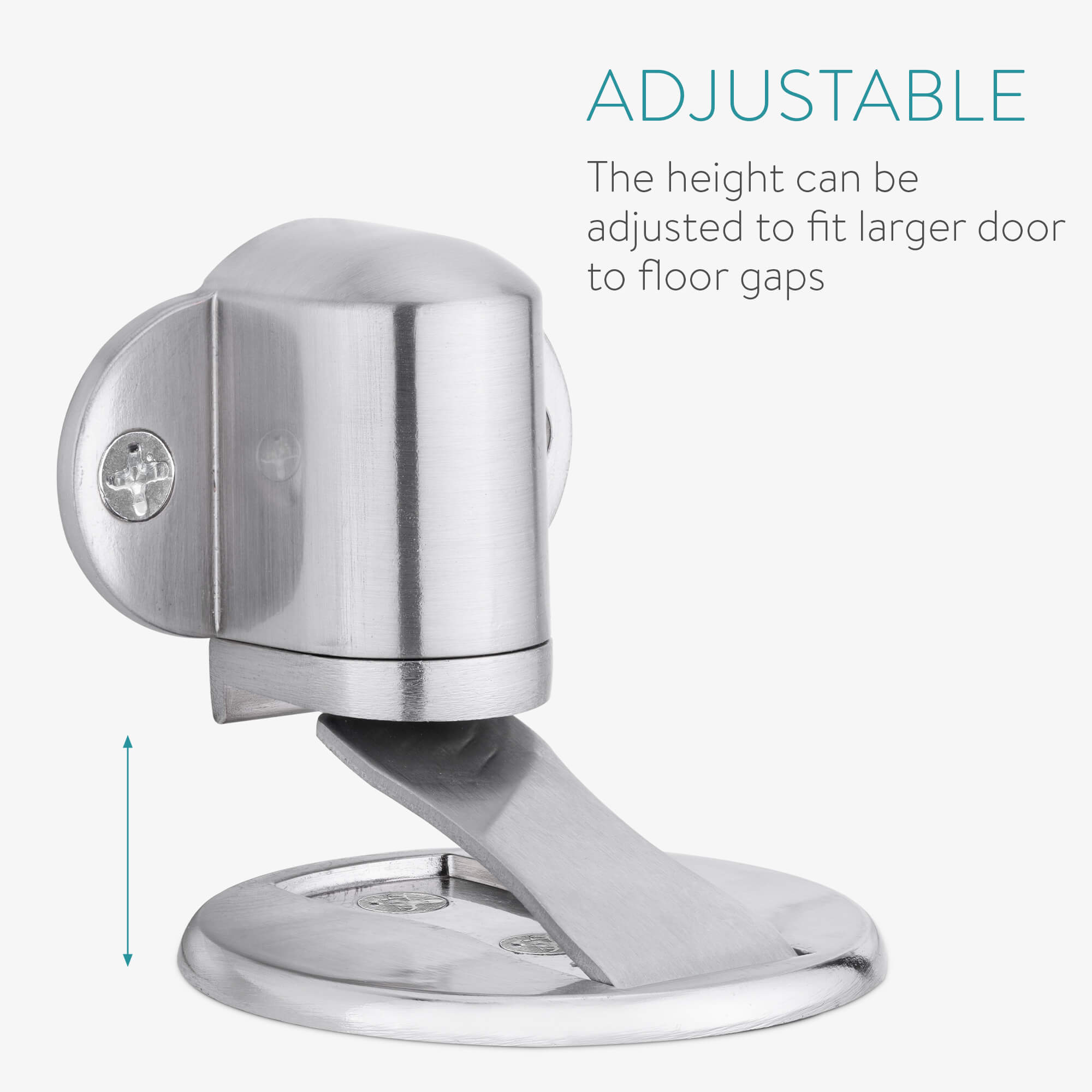 Navaris Σετ με 2 Μαγνητικά Στοπ Πόρτας - Silver - 56155.02