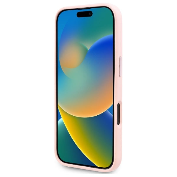 Karl Lagerfeld iPhone 16 Pro - Silicone Shadow Metal Initial - MagSafe Θήκη Σιλικόνης - Pink - KLHMP16LSCMKMPCP