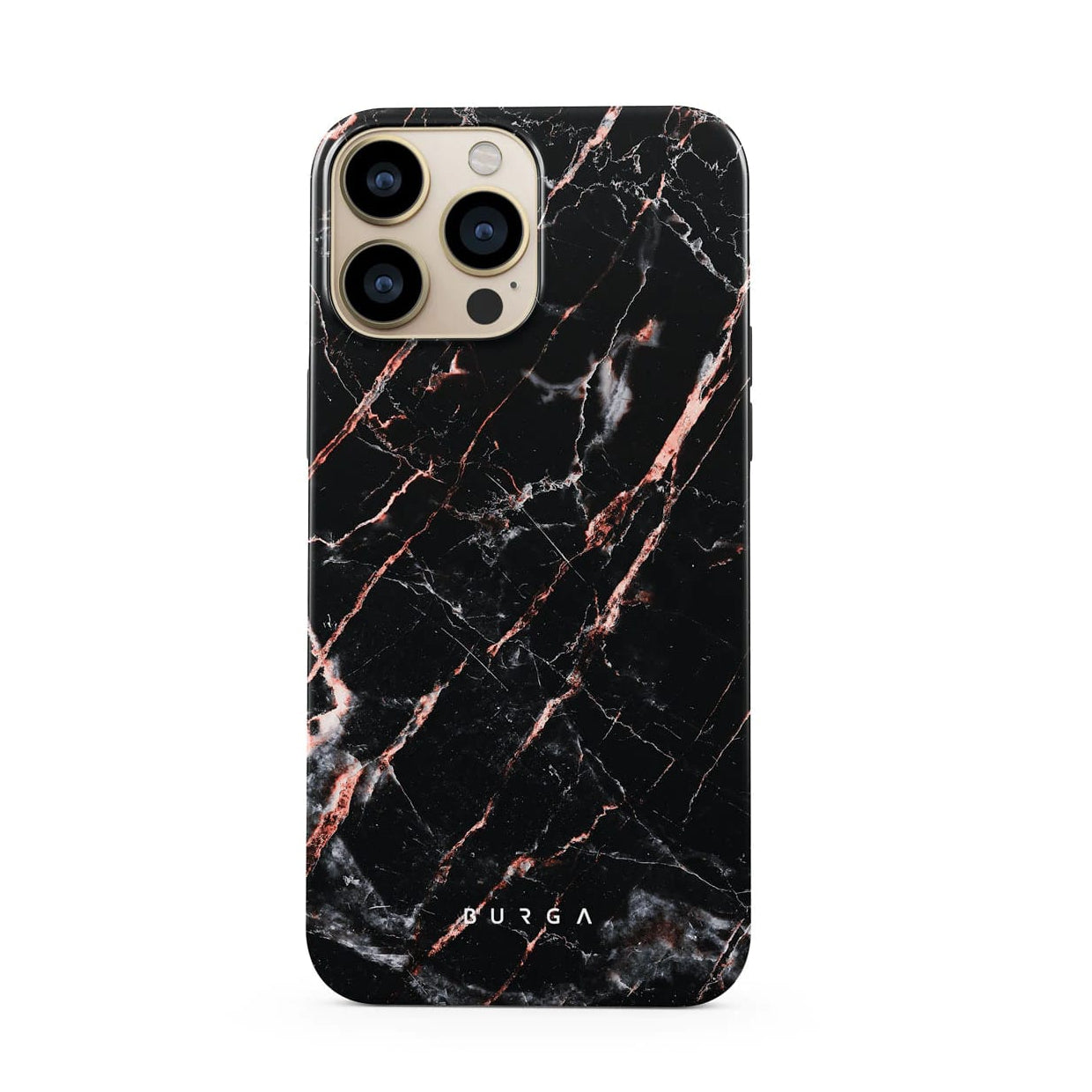 Burga iPhone 13 Pro Max Fashion Tough Σκληρή Θήκη - Rose Gold Marble